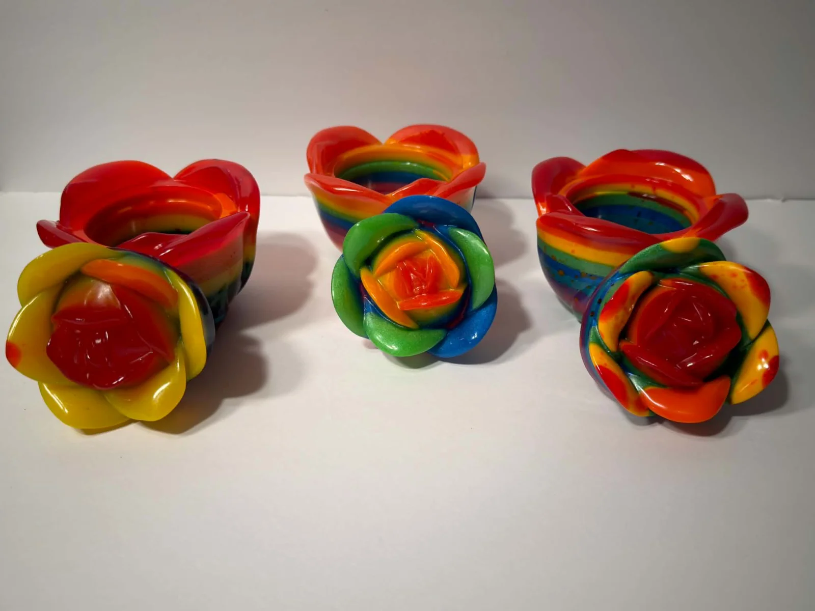 Pride Rainbow Rose Trinket Boxes