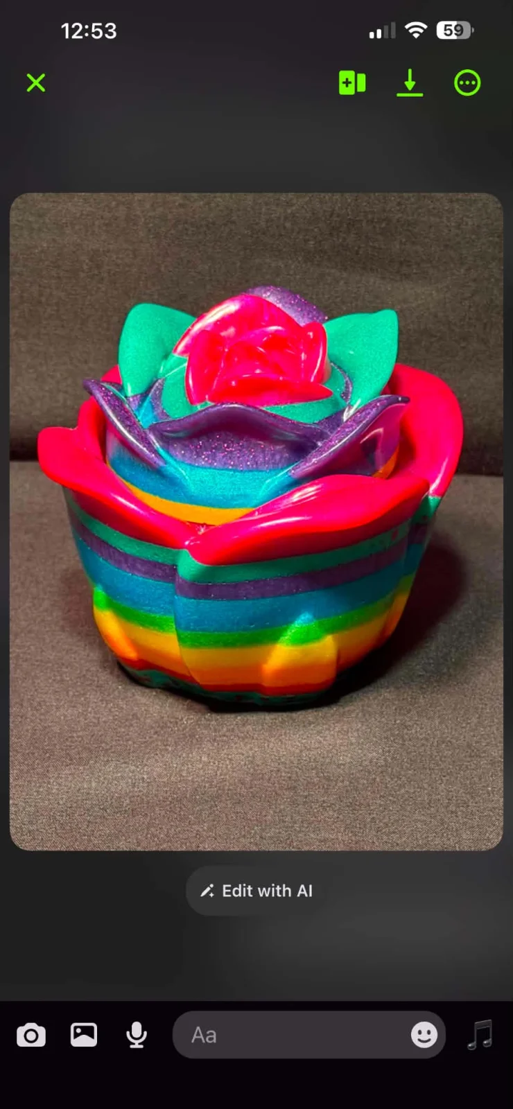 Hot Pink and Rainbow Rose Box