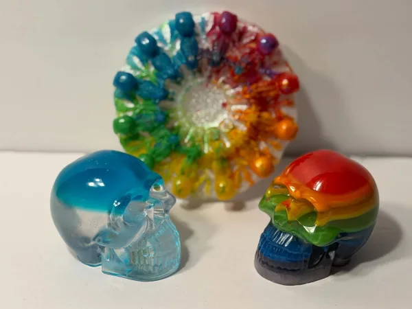 Rainbow Wheel and Skull Duo